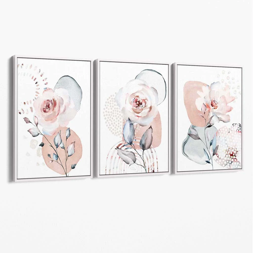 3-Piece Abstract Floral Wall Art Set - Image 3