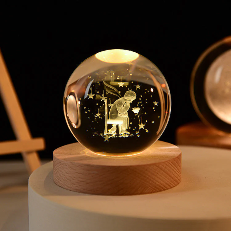 3D-Kristallipallo LED-Valolla, Maaginen Tunnelma Decor - Image 11