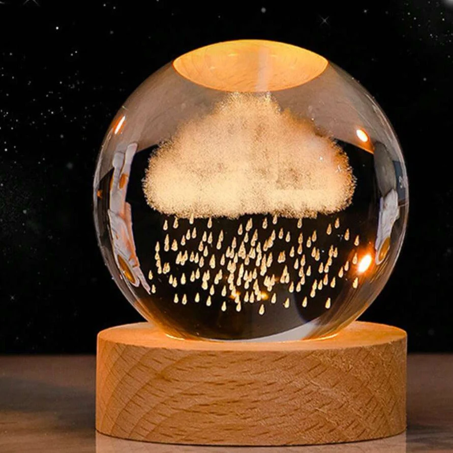 3D-Kristallipallo LED-Valolla, Maaginen Tunnelma Decor - Image 12