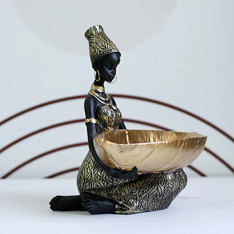 Afrikkalainen Hartsifiguuri Koristeellinen Säilytysastia - Image 4