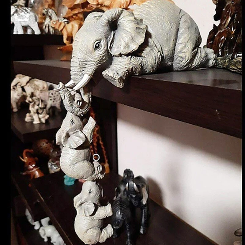 Äiti ja vauva norsut figuuri - Image 3