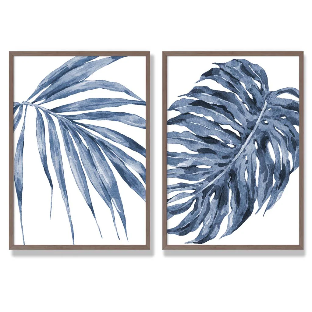 Akvarellikehyssarja Blue Monstera Papyrus - Image 8