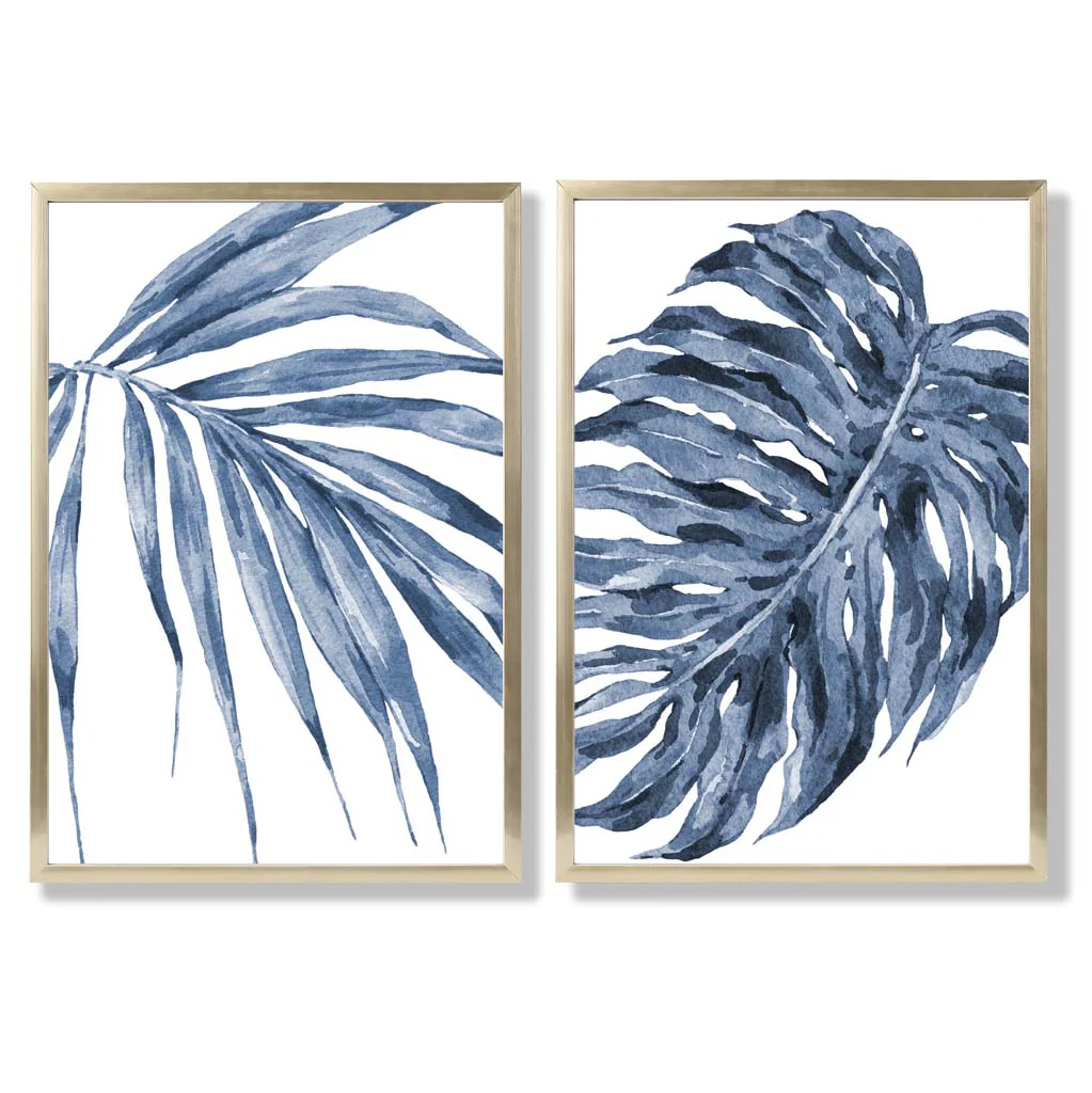 Akvarellikehyssarja Blue Monstera Papyrus - Image 9