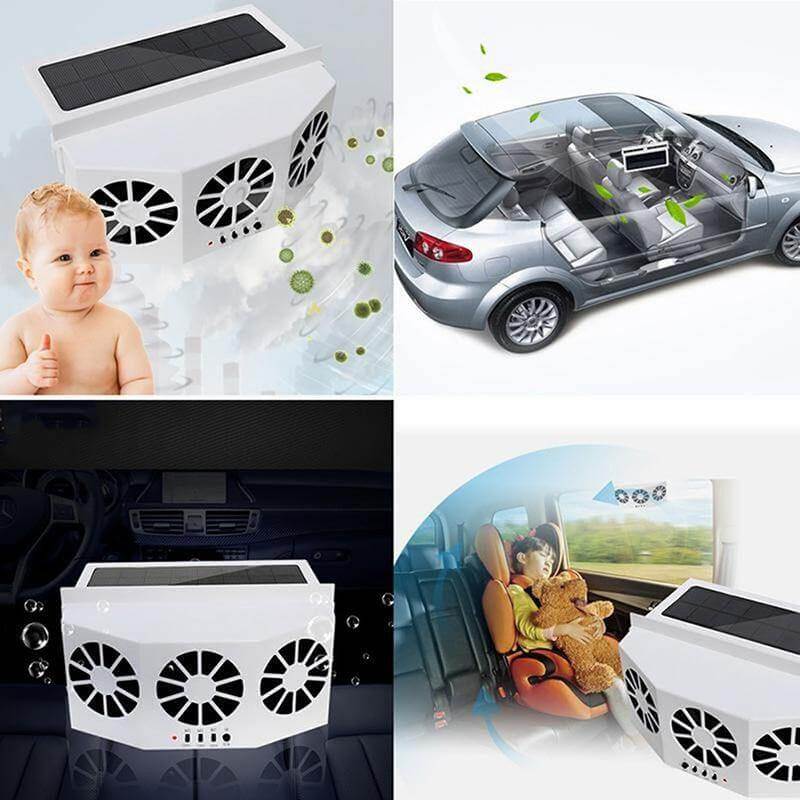Aurinkovoimalla Toimiva Auton Tuuletin Innovatiivinen Ilmankierto - Image 4