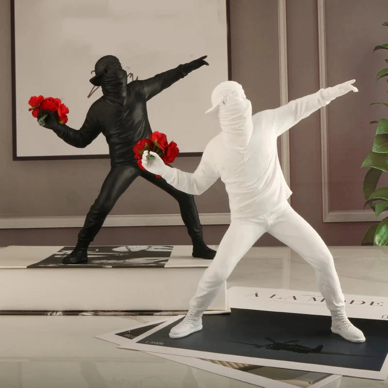 Banksy Flower Rioters Taideteos - Image 2