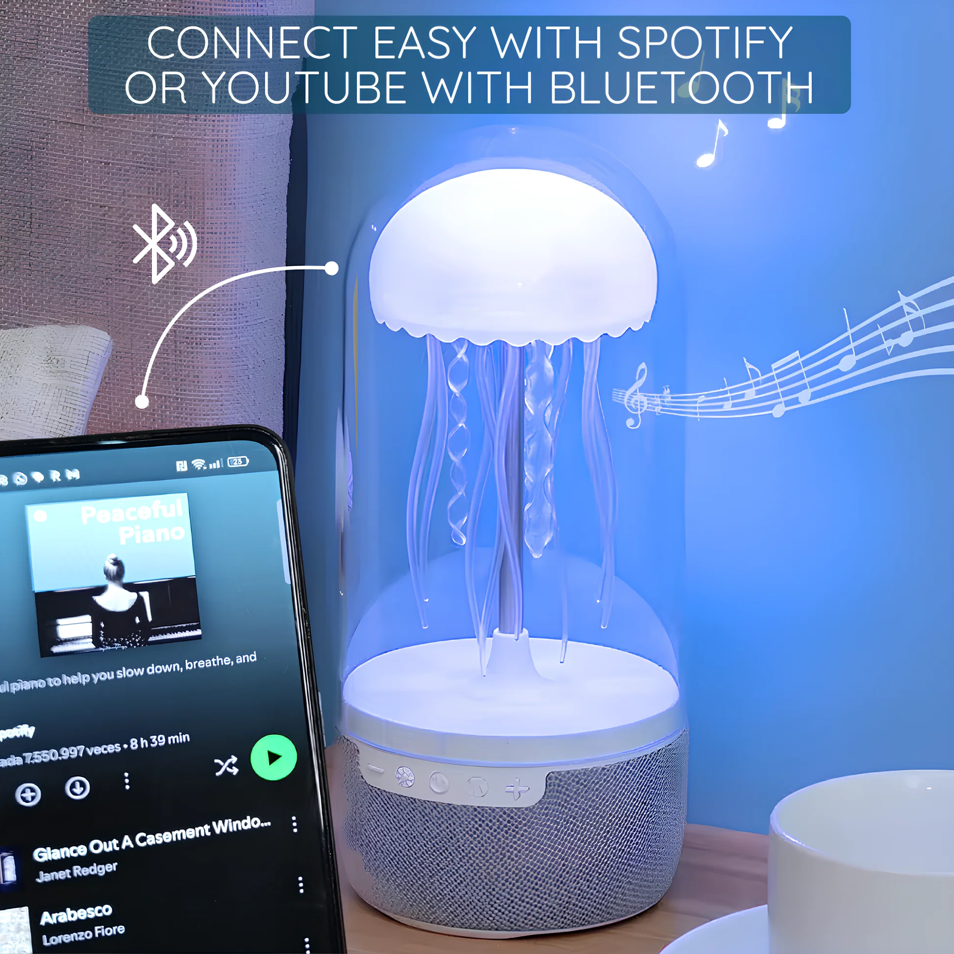 Bluetooth Kaiutin Jellyfish Neonvalot Visuaalinen Elämys - Image 5