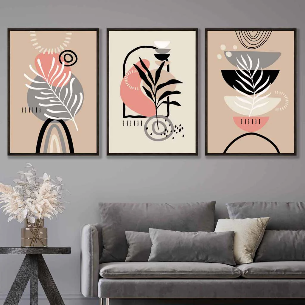Bohemian Wall Art Set - Abstract Design
