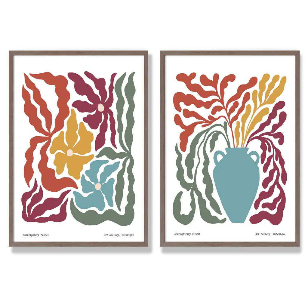 Boho Flower Art Print Set, 2 Framed Prints - Image 8