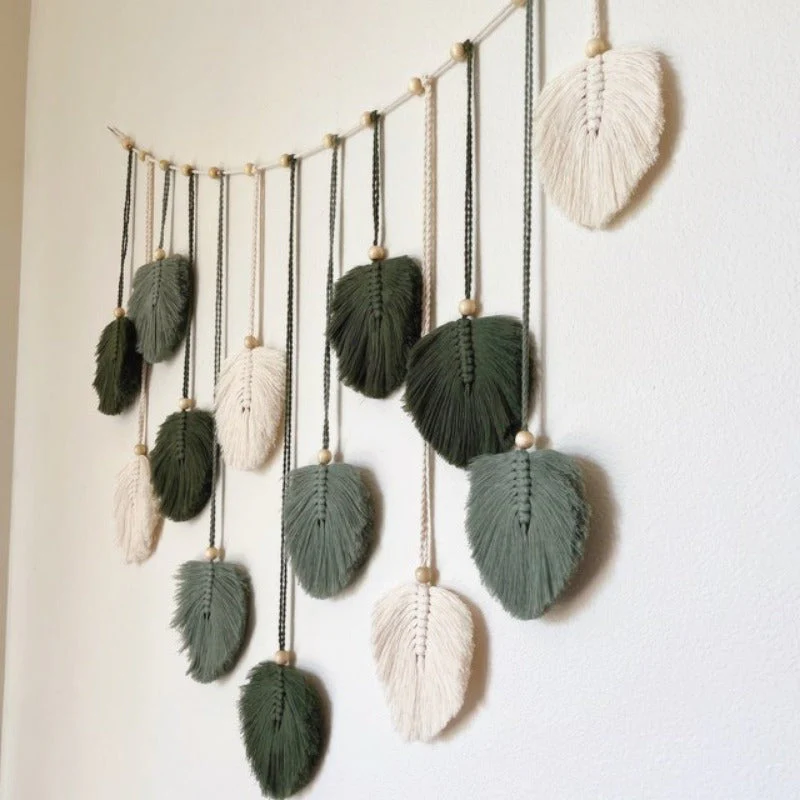Boho Macrame Leaves Garland - Sisustuselementti - Image 4