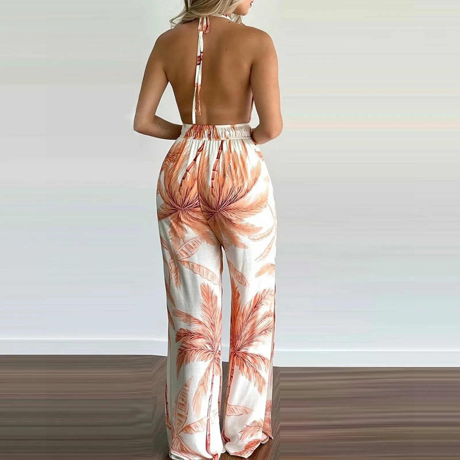 Digitaalinen Tulosta V-kaula värikäs Jumpsuit - Image 9