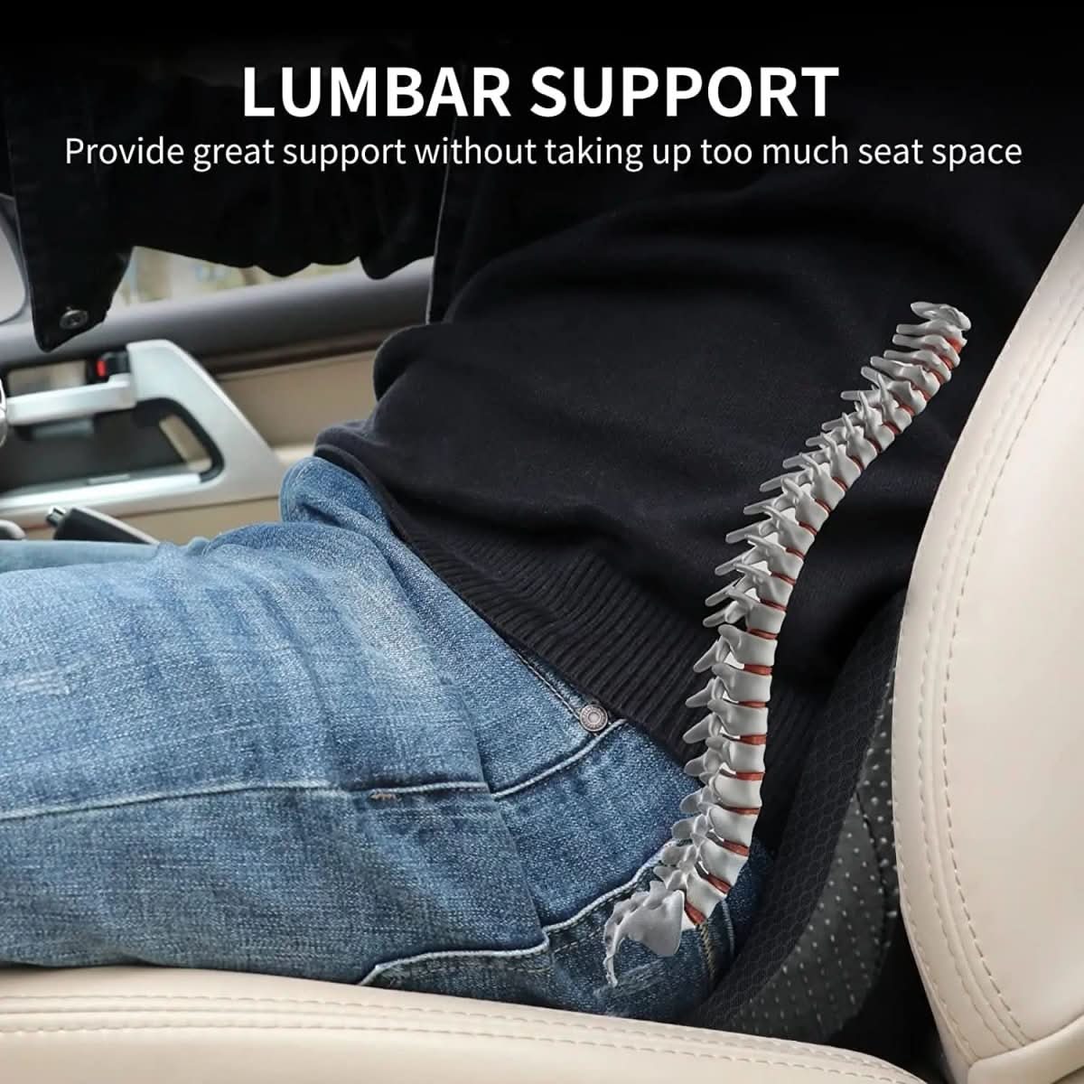Ergonominen Istuintyyny Autoon ja Toimistoon Mukavuustuki - Image 5