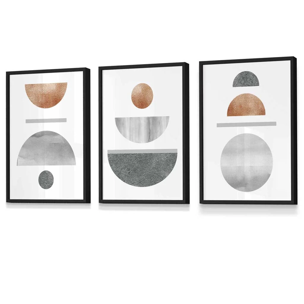 Geometric Art Set 3-Piece Abstract Design