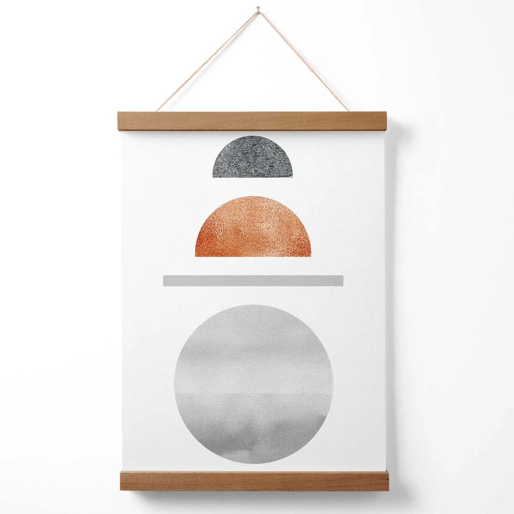 Geometric Juliste Modernilla Tyylillä Kuparin Ja Harmaan Sävyt - Image 4
