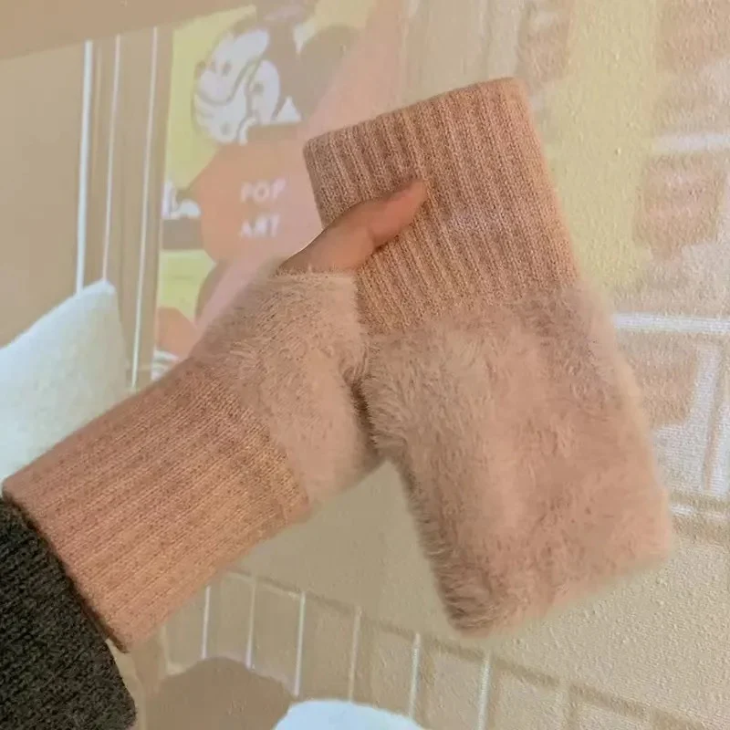Half Finger Fleece Käsineet - Image 10
