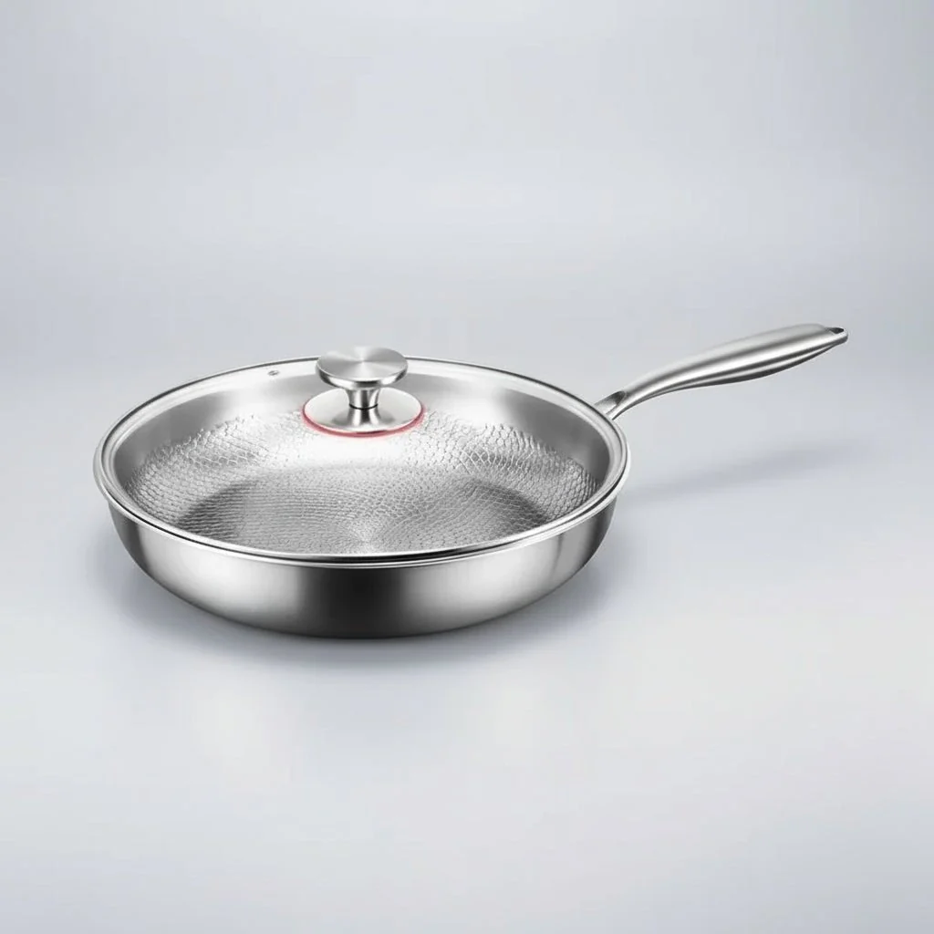 Induktio-yhteensopiva Paistinpannu Vasaralla Muotoiltu Titaaninen Ruokailuun - Image 7