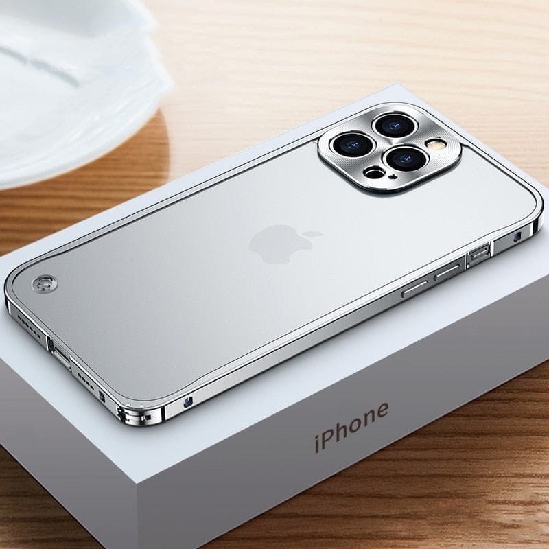 iPhone 11, 12, 13, 14, 15, 16, 17, Pro Max, Pro, Mini Metallikotelo Modernilla Muotoilulla - Image 4