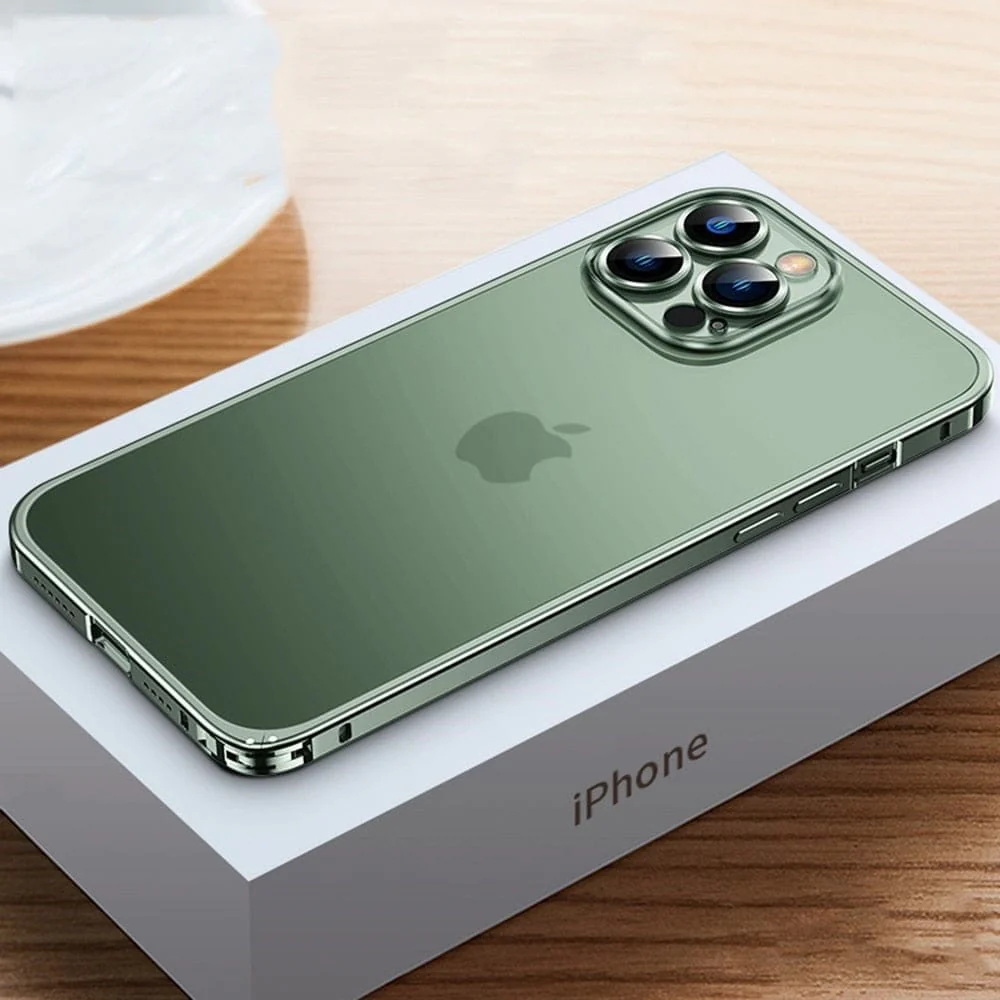 iPhone 11, 12, 13, 14, 15, 16, 17, Pro Max, Pro, Mini Metallikotelo Modernilla Muotoilulla - Image 6