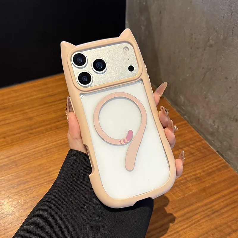 IPhone 17, 16, 15 Pro Max, 14 Plus, Air 12, 13, 11 Suojakuoret Kissankorvalla MagSafe Iskunkestävä Design - Image 8