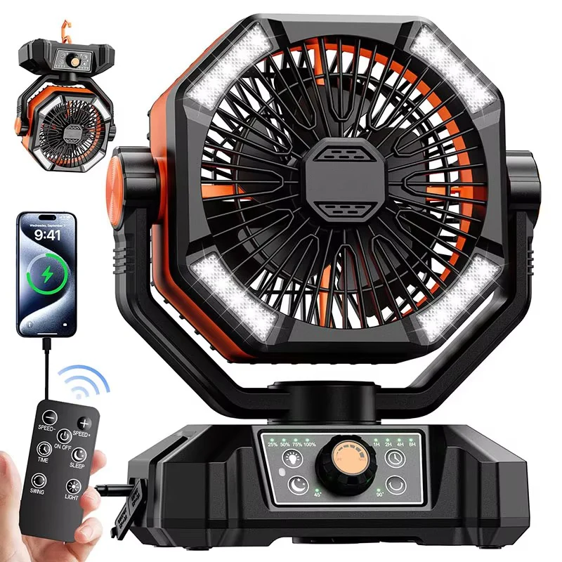 Kannettava Camping Tuuletin Innovatiivisella Turbotekniikalla