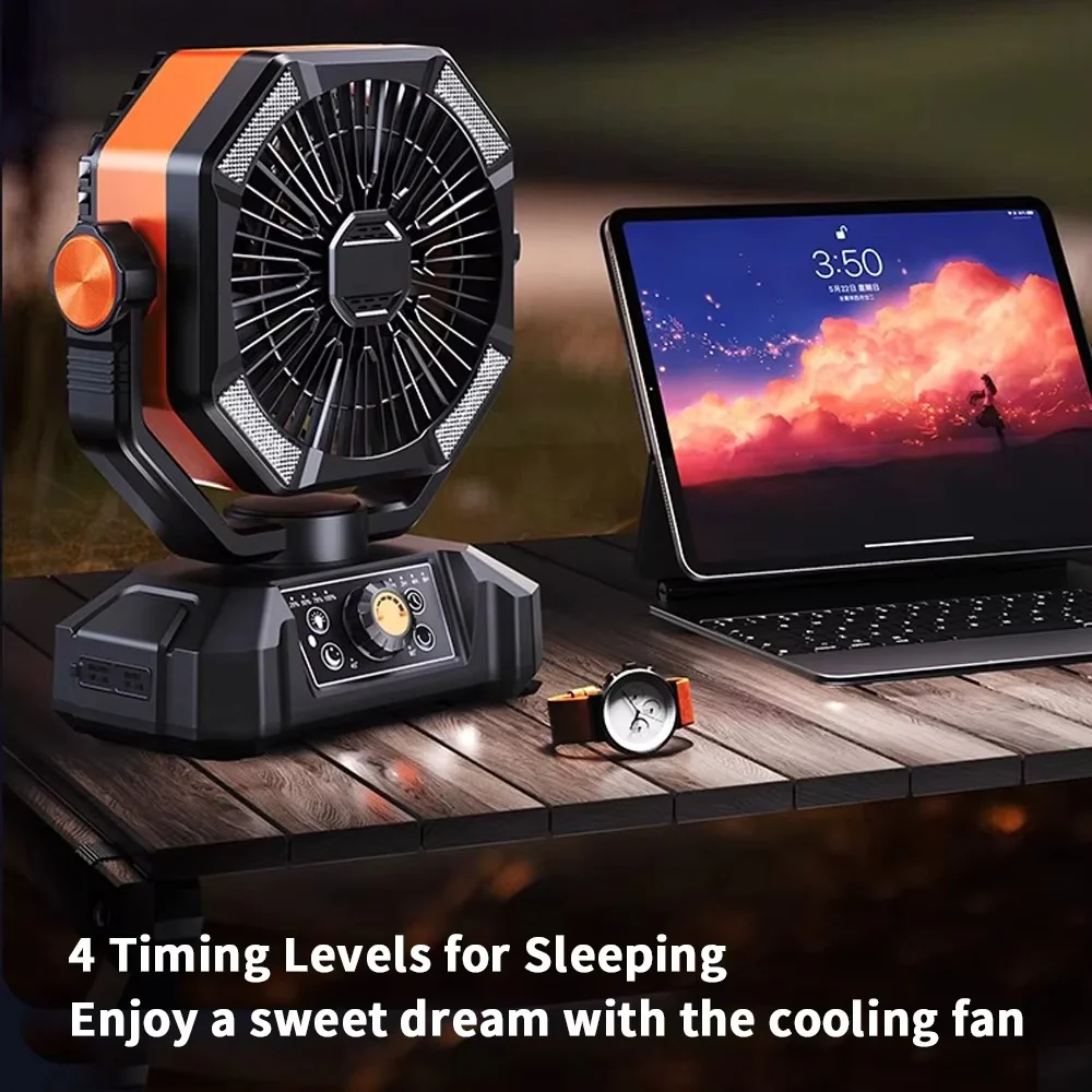 Kannettava Camping Tuuletin Innovatiivisella Turbotekniikalla - Image 2
