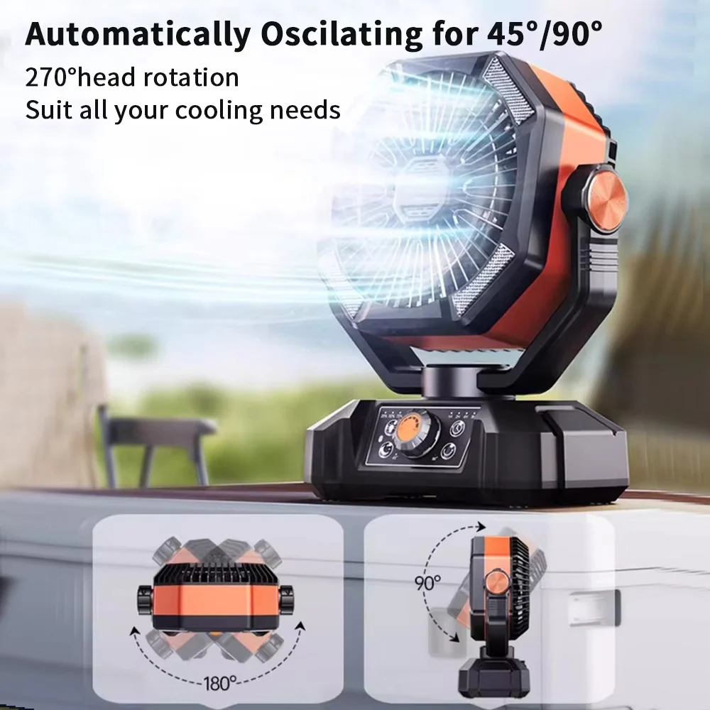 Kannettava Camping Tuuletin Innovatiivisella Turbotekniikalla - Image 3