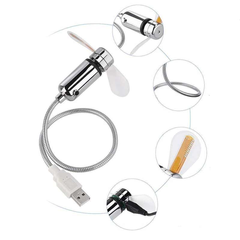 Kannettava USB-tuuletin Joustavalla Kaulalla - Image 8