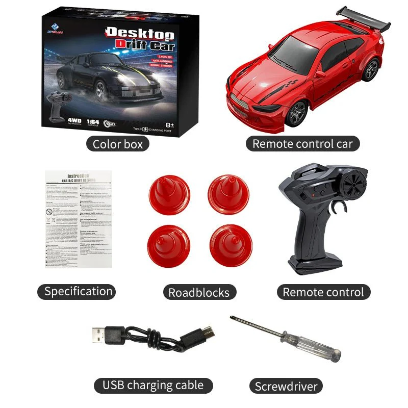 Kauko-ohjattava RC Auto Drift 1:64 Miniatyyri Tarkalla Kaukosäätimellä - Image 11