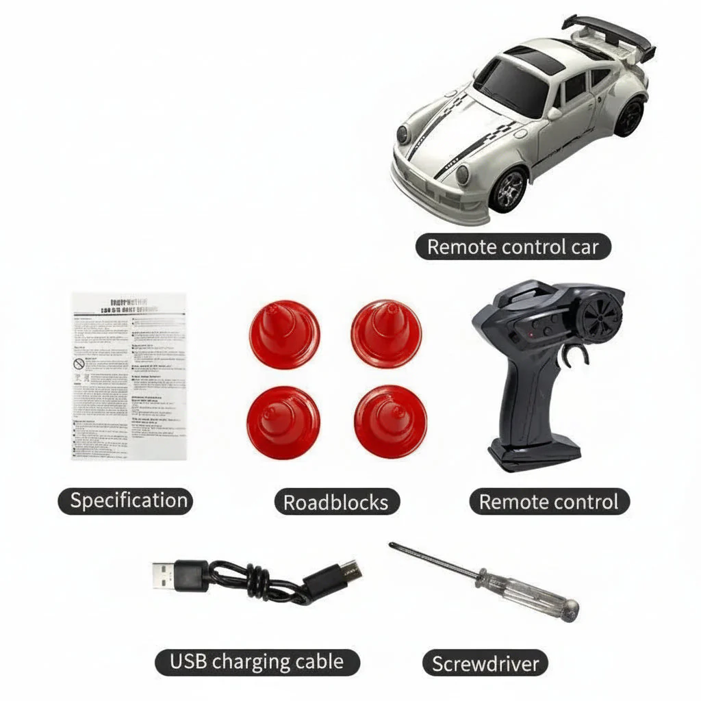 Kauko-ohjattava RC Auto Drift 1:64 Miniatyyri Tarkalla Kaukosäätimellä - Image 14