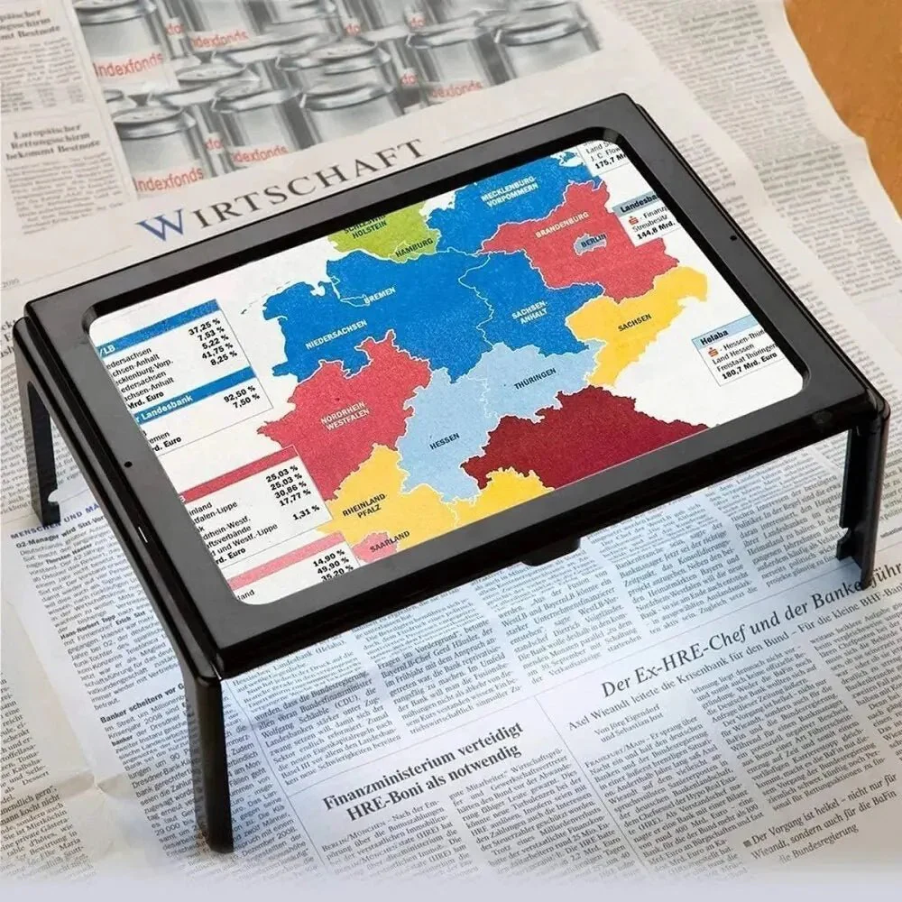 Käytännöllinen Pöytäsuurennuslasi LED-valolla Taitettava 3x Suurennus - Image 6
