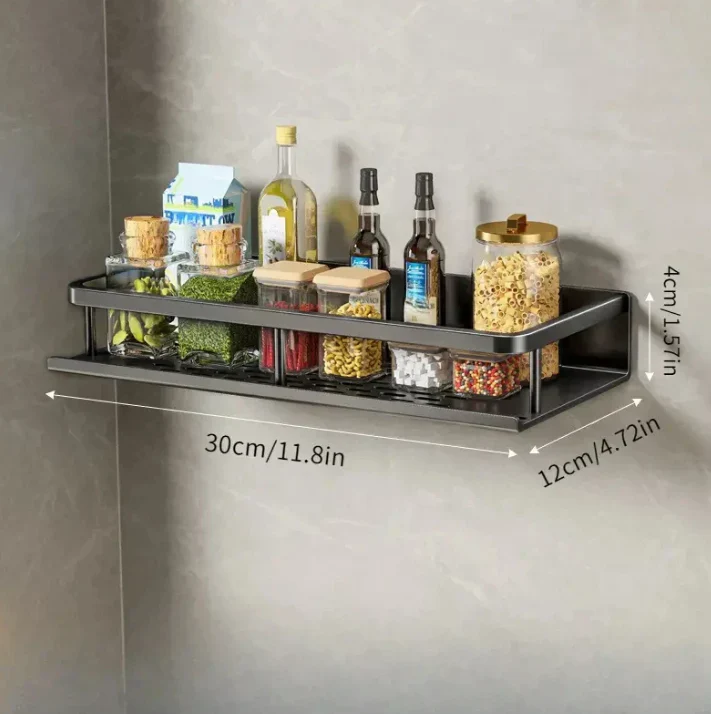 Keittiön Hylly Moderni Musta Design - Image 10