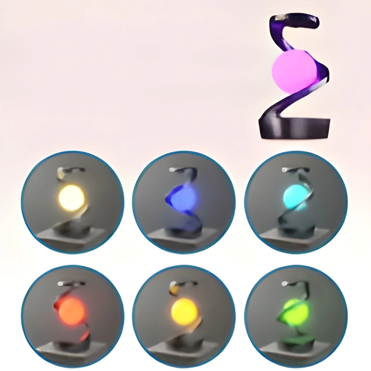 Kelluva Lamppu Pyörivällä LED-valolla - Image 5