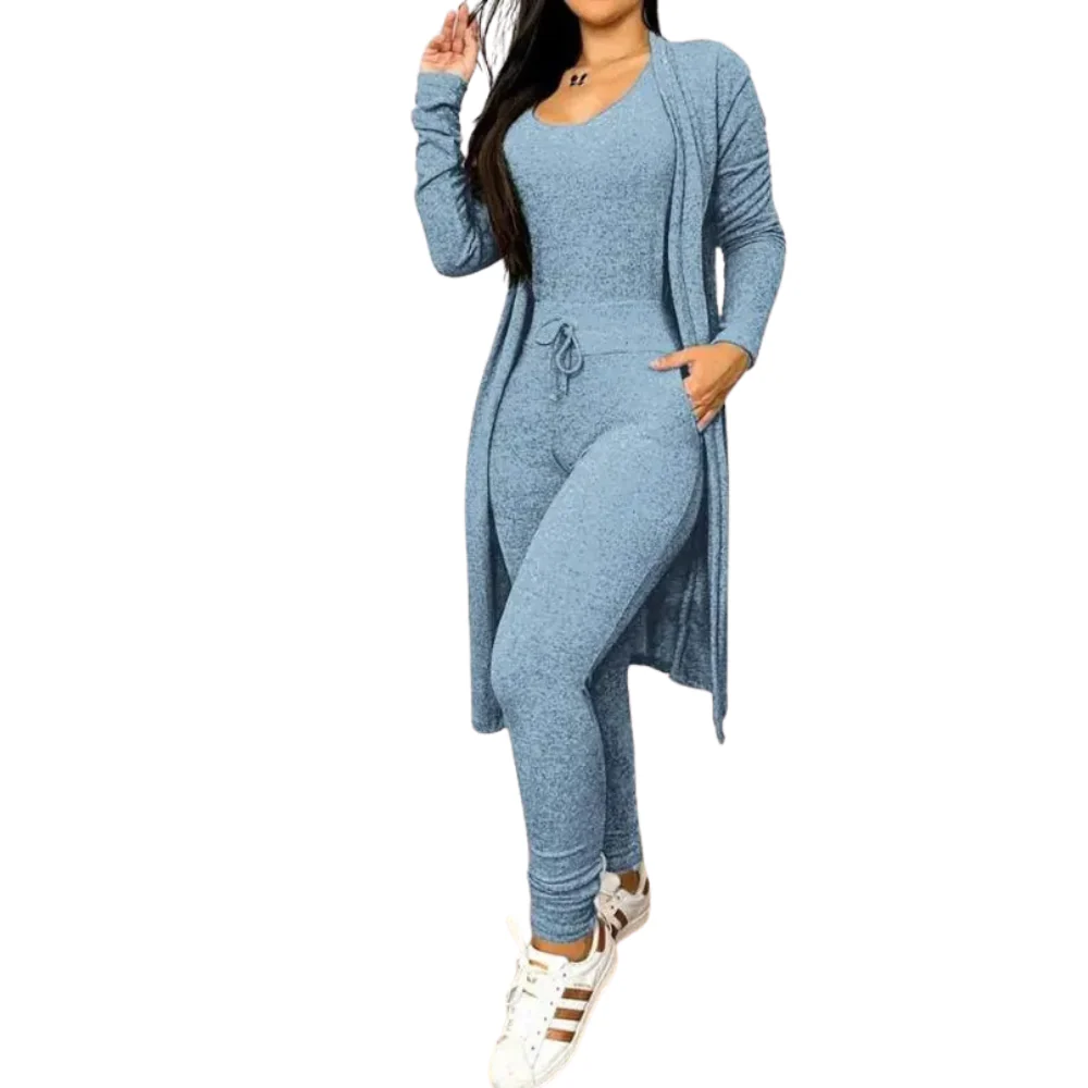 Kiristysnauha Pocket Design Jumpsuit & takki Set - Image 6