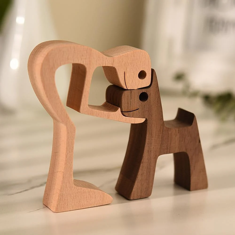 Koirahahmo Käsin Veistetty Taideteos Maalaismainen Decor - Image 2