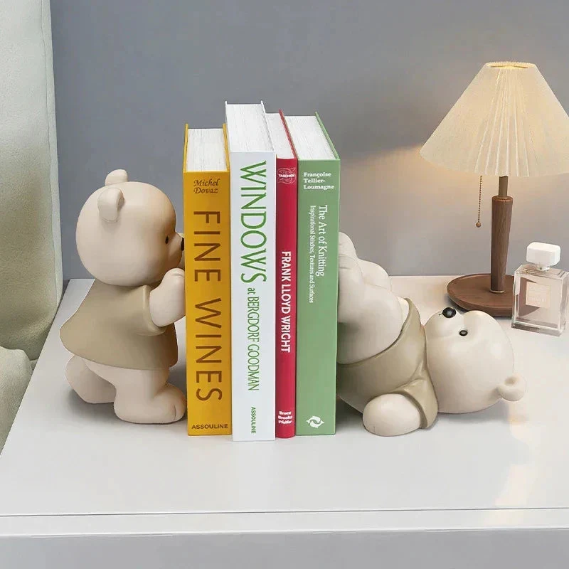 Koristeellinen Milo Bear Bookend Kermanvärinen - Image 3