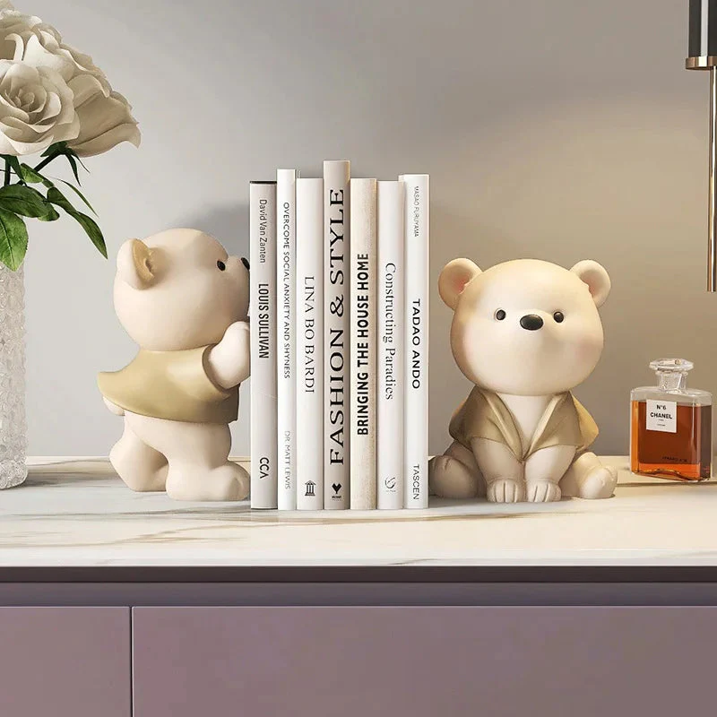 Koristeellinen Milo Bear Bookend Kermanvärinen - Image 4