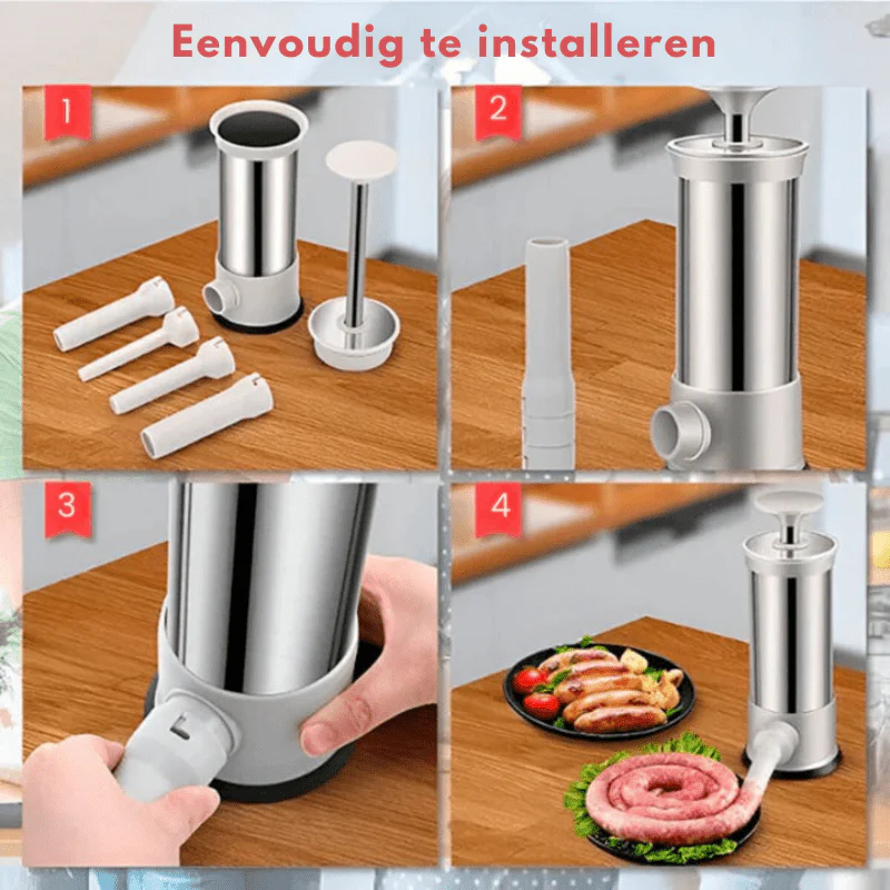Kotikäyttöinen Makkarantekolaite Monikäyttöisellä Suuttimella - Image 5