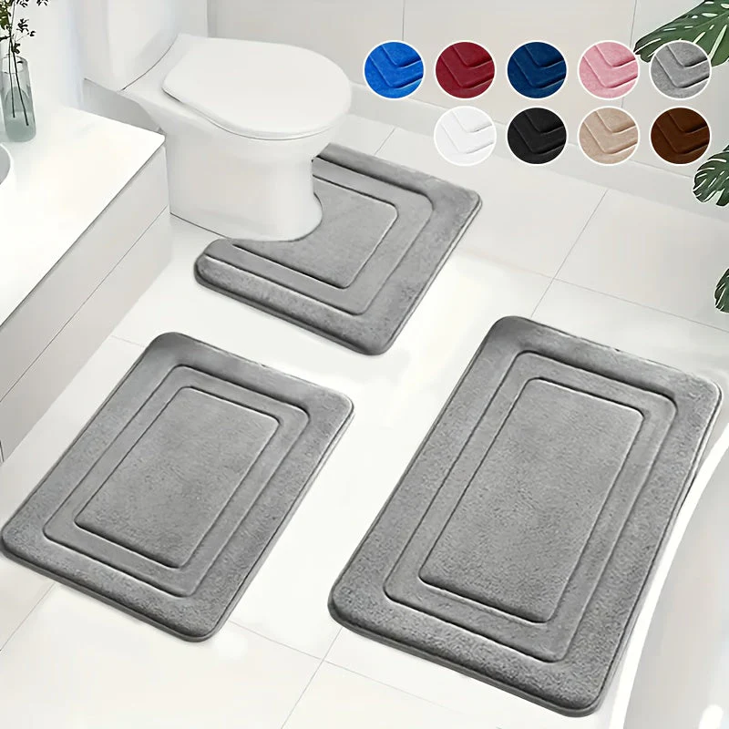 Kylpyhuoneen 3-osainen Memory Foam -matto setti - Image 2