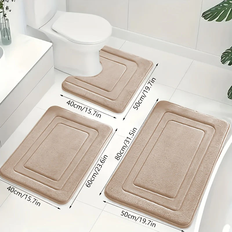 Kylpyhuoneen 3-osainen Memory Foam -matto setti - Image 7