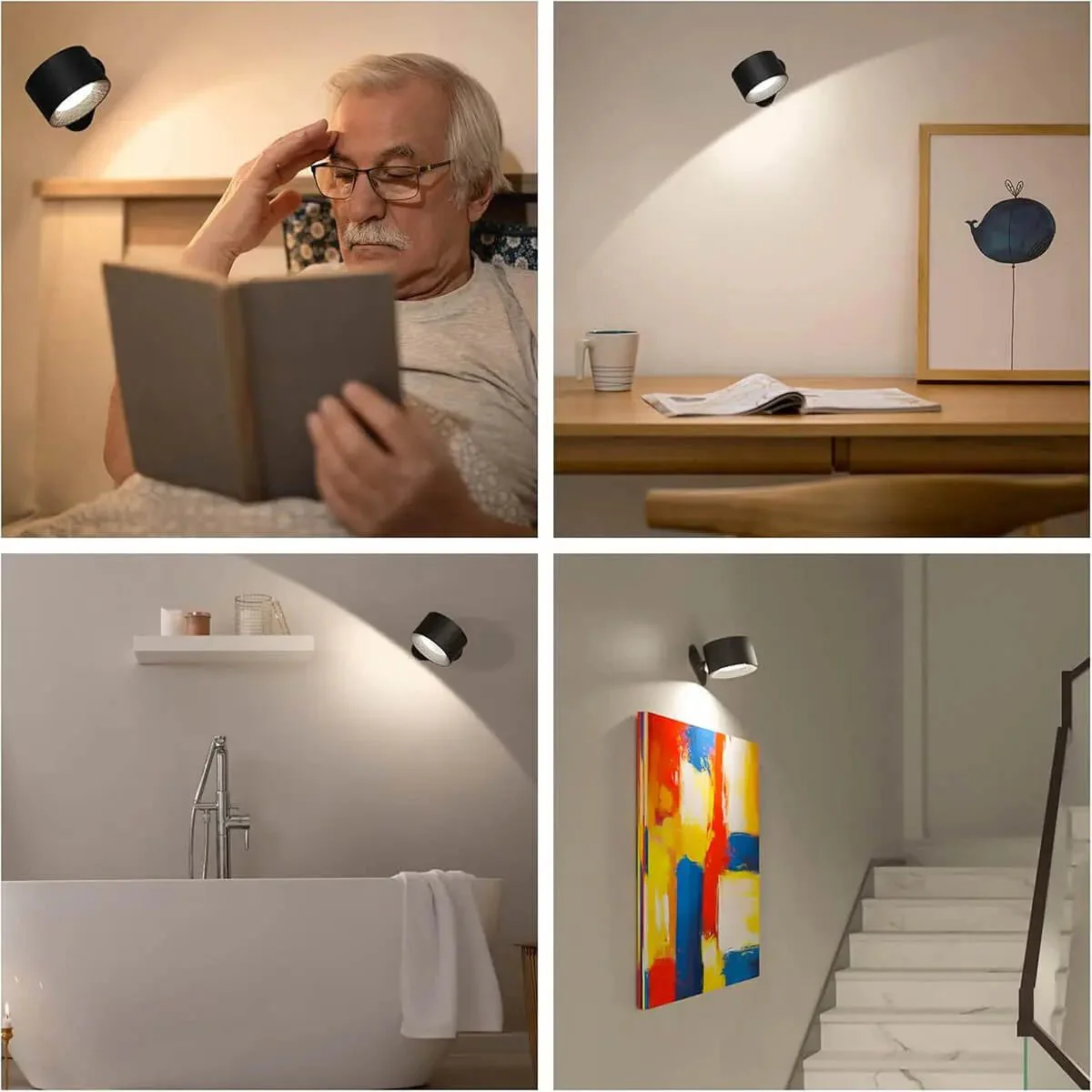 Ladattava Seinävalaisin Kaukosäätimellä Minimalistisella Pohjoismaisella Tyylillä - Image 8