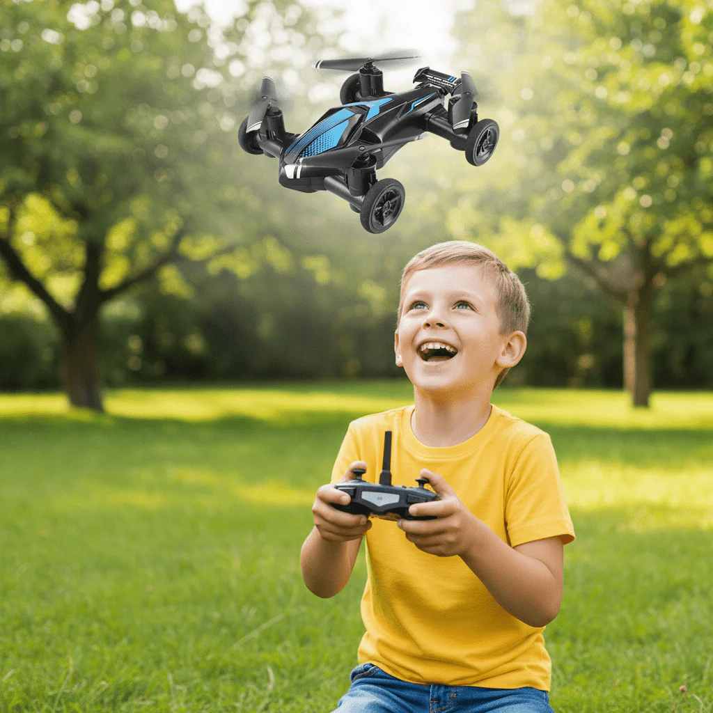 Lapsille suunnattu 2-in-1 kauko-ohjattava ajoneuvo ja drone - Image 3