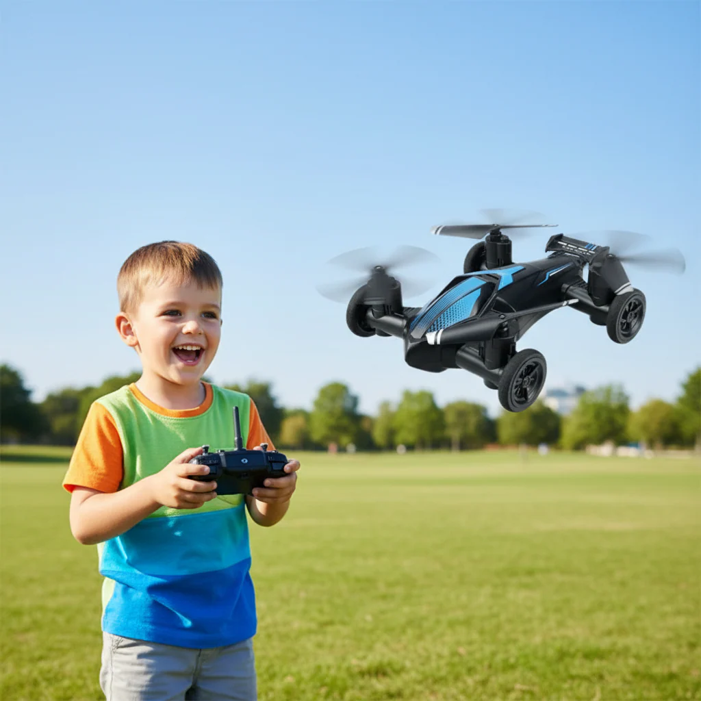 Lapsille suunniteltu 2-in-1 kauko-ohjattava ajoneuvo ja drone - Image 2