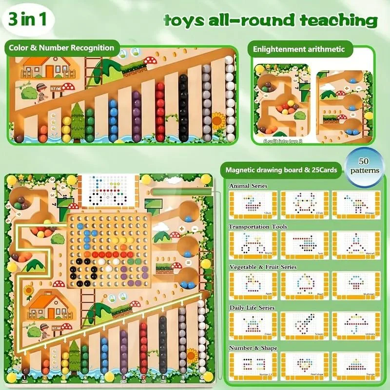 Lasten Montessori Magneettinen Labyrinttilelu - Image 8