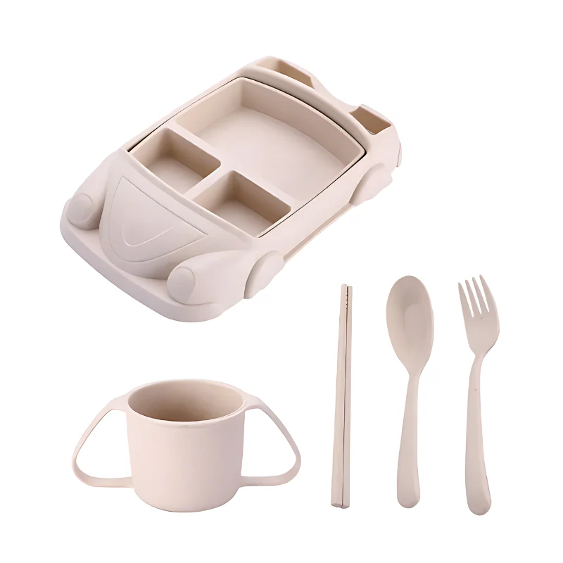Lasten Ruokailusetti Kilpa-auton Muotoisena - Image 11