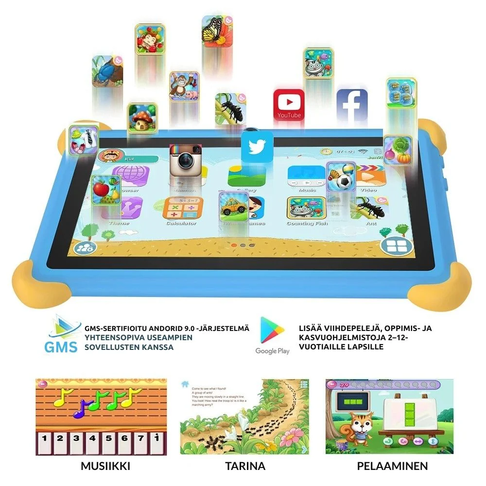Lasten Tabletti 7 Tuumaa 4GB RAM 64GB ROM Android 12 - Image 8