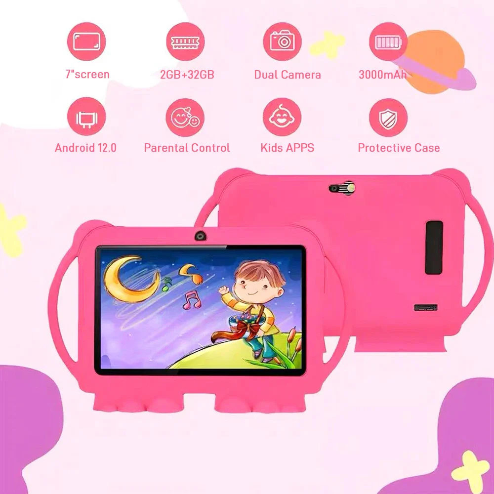 Lasten Tabletti 7 Tuumaa Android 12 32GB Kestävä Oppimisväline - Image 2