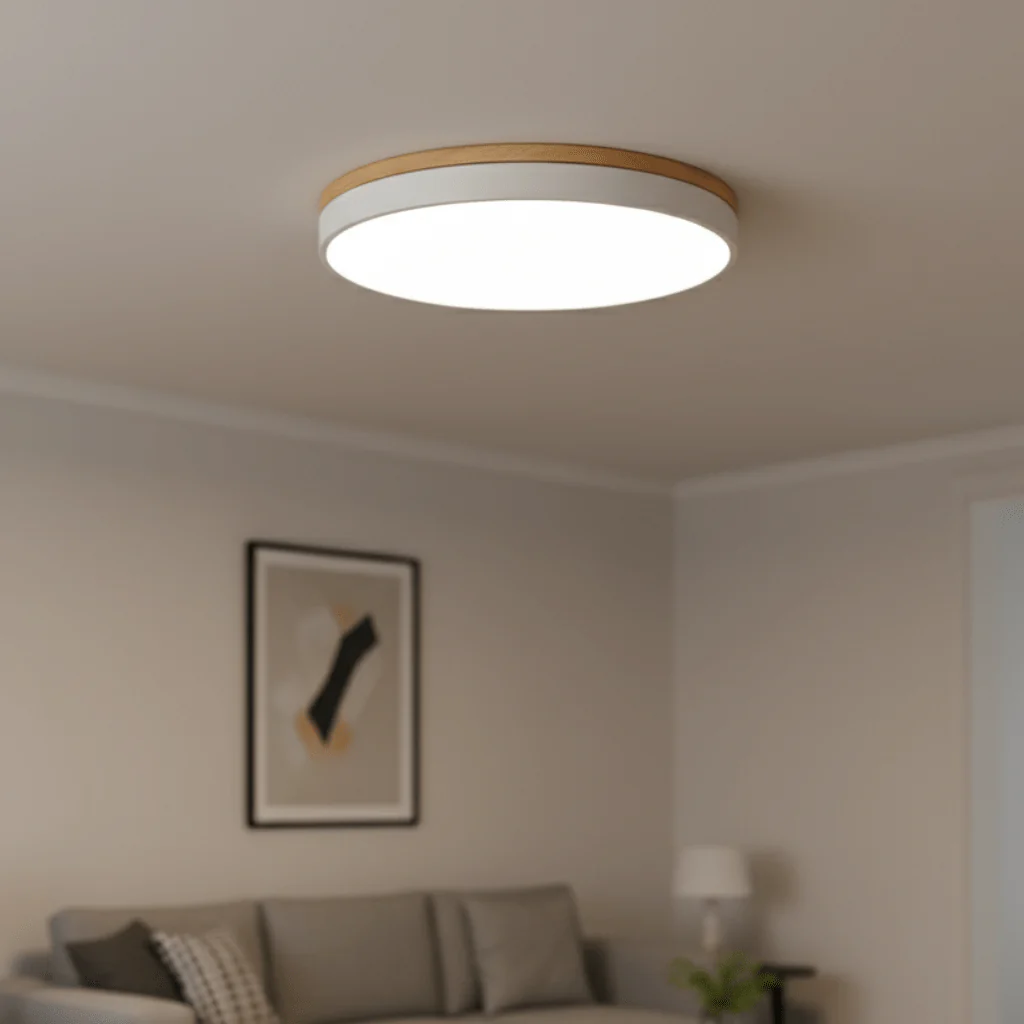 LED-kattovalaisin Luonnonpuu ja Vihreä Korostus