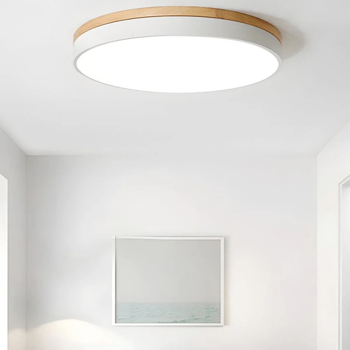 LED-kattovalaisin Luonnonpuu ja Vihreä Korostus - Image 8