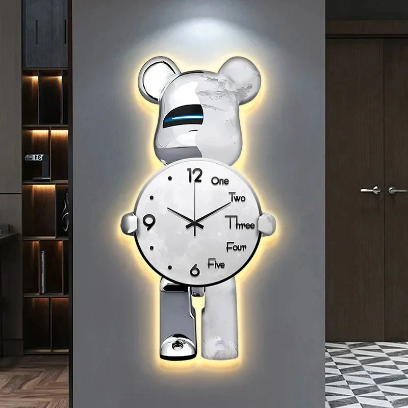 LED-seinäkello Star Bear Leikkisä Muotoilu - Image 3