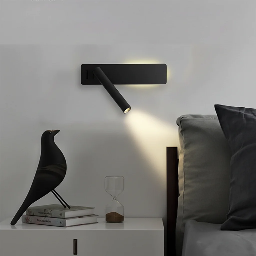 LED-seinävalaisin Sängyn Vierelle Pyörivä - Image 3