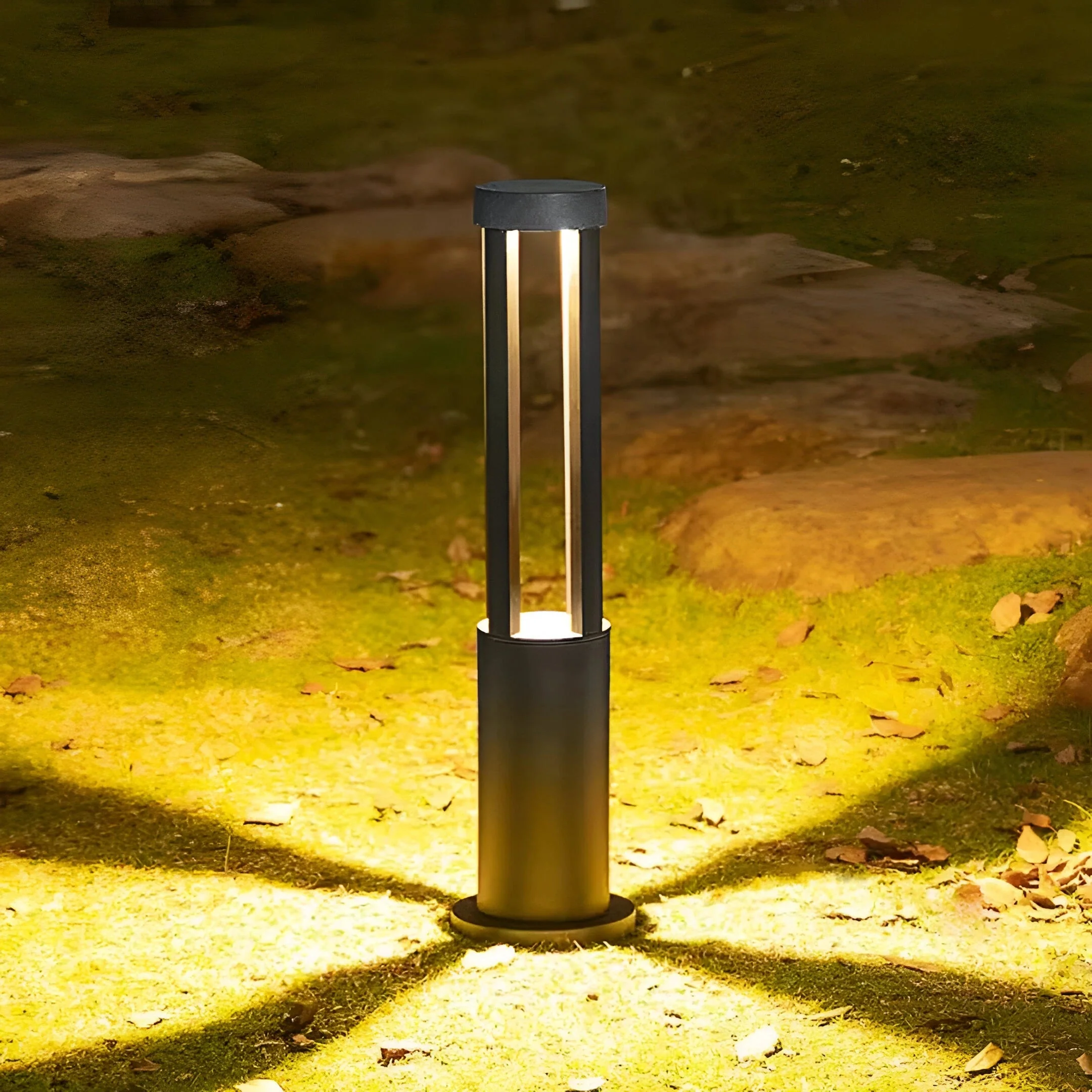 Led Ulkovalo Luonnollisella Kiven Ilmeellä Energiatehokas Ulkovalaistus